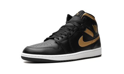 Air Jordan 1 Mid Black Metallic Gold