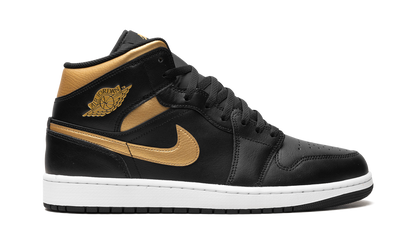 Air Jordan 1 Mid Black Metallic Gold