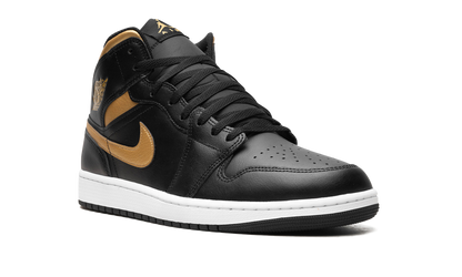 Air Jordan 1 Mid Black Metallic Gold