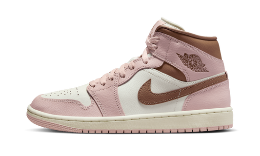 Air Jordan 1 Mid Pink Oxford Brown