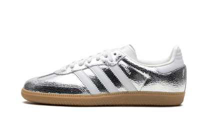 Adidas Samba OG Silver Metallic Cracked Leather
