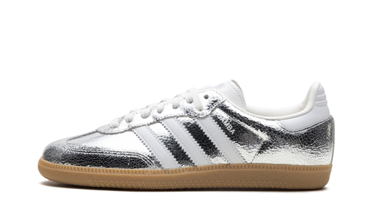 Adidas Samba OG Silver Metallic Cracked Leather