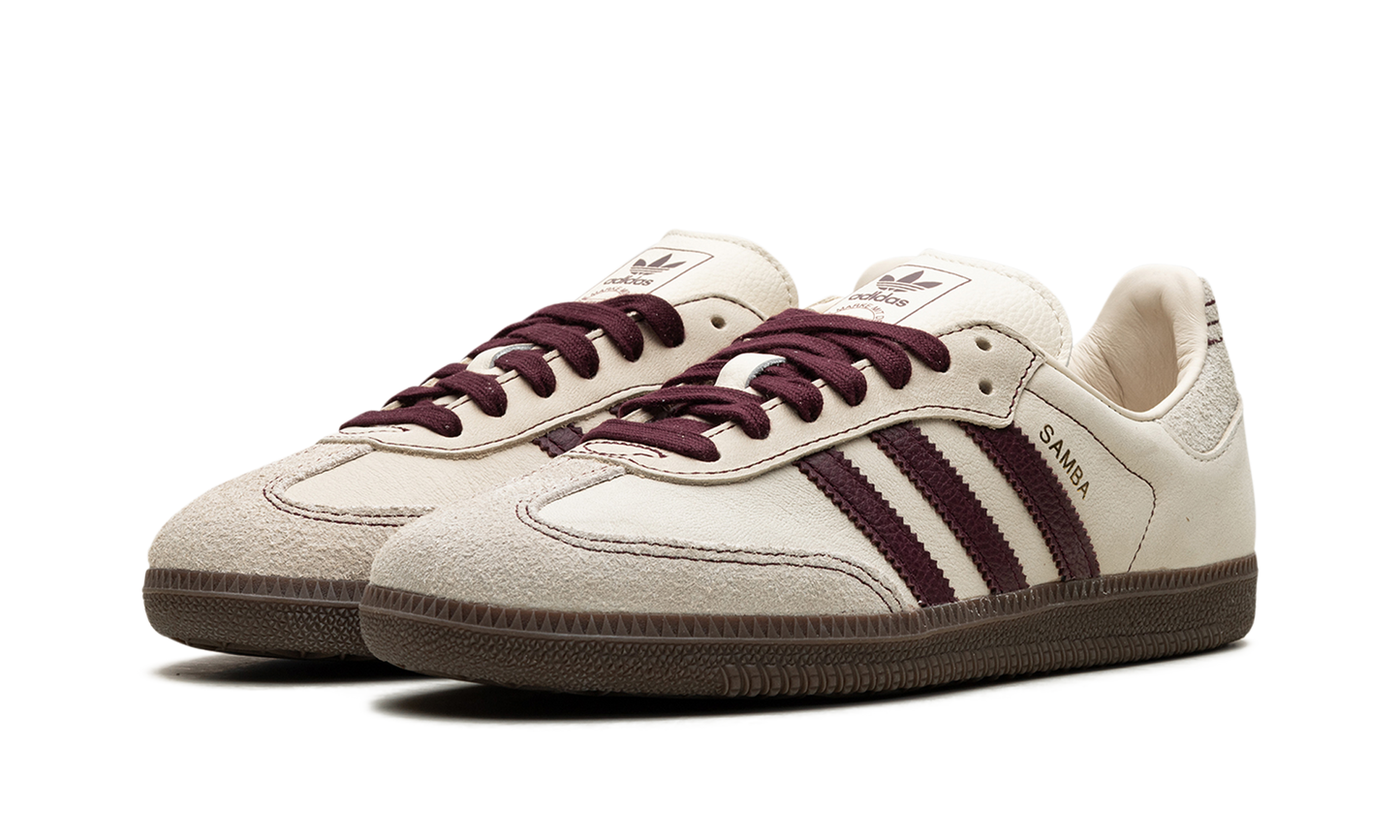 Adidas Samba OG Wonder White Maroon